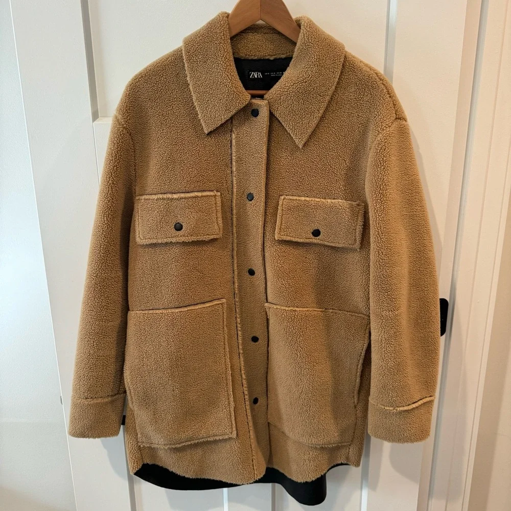 NEW Zara Teddy Shacket